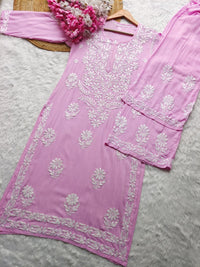 Chikankari Flower Embroidered sets - Chikankari official