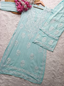 Chikankari Flower Embroidered sets - Chikankari official