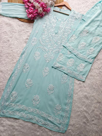 Chikankari Flower Embroidered sets - Chikankari official