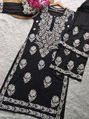 Chikankari Flower Embroidered sets - Chikankari official