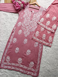 Chikankari Flower Embroidered sets - Chikankari official