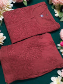 Chikankari Official 38 / red Your Wardrobe Essentials Chanderi Combo