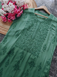 Chikankari Official Soft Modal Ombre Chikankari kurtis