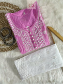 Chikankari Pocket Gown - Chikankari official