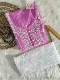 Chikankari Pocket Gown - Chikankari official