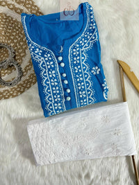 Chikankari Pocket Gown - Chikankari official