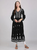 Chikankari Pocket Gown - Chikankari official