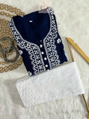 Chikankari Pocket Gown - Chikankari official