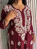 Chikankari rayon kurti - Chikankari official