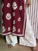 Chikankari rayon kurti - Chikankari official