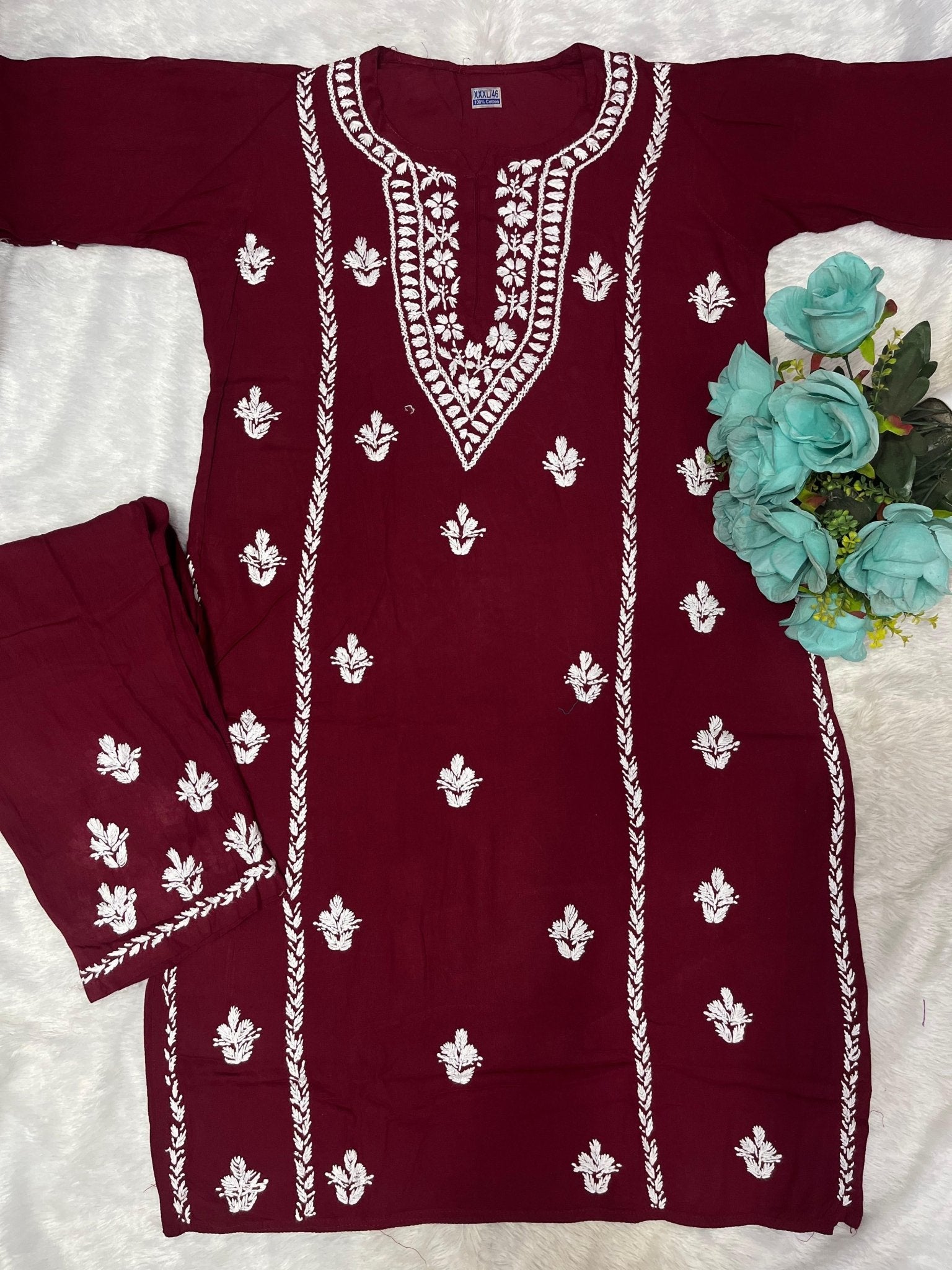 Chikankari x Mother of dragons 2pc Set - Chikankari official
