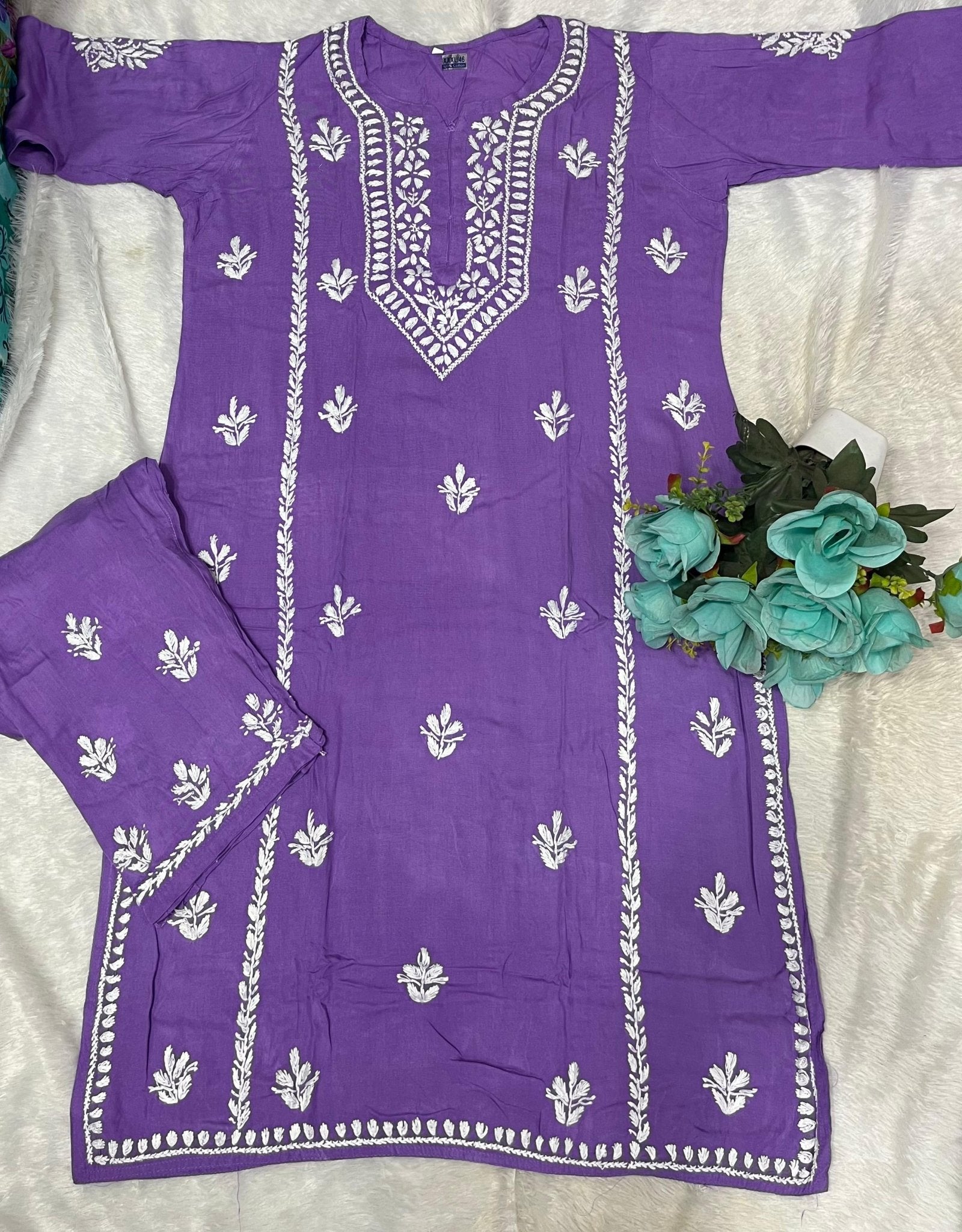 Chikankari x Mother of dragons 2pc Set - Chikankari official