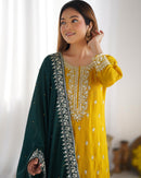 Chinom Heavy embroidery Festive sequence work 3pc Set - Chikankari official