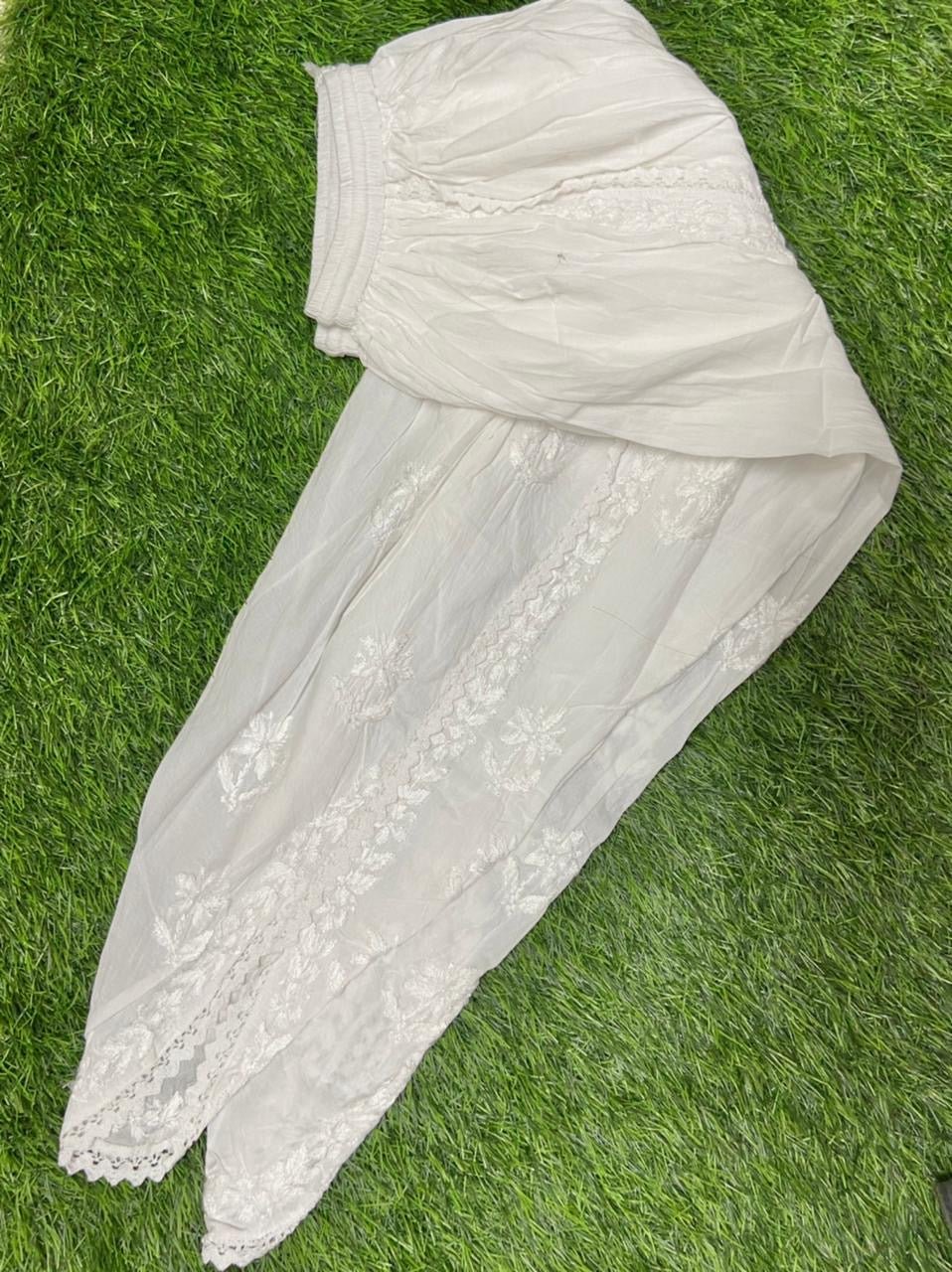 Comfort Chikan Dhoti - Chikankari official