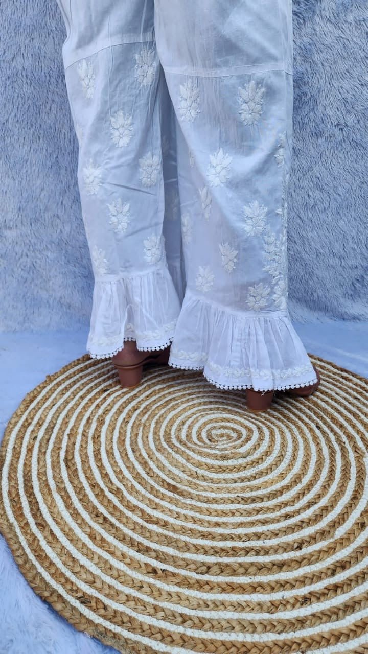 Comfort Cotton Plazzo - Chikankari official