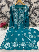 Comfort Winter Friendly Rayon Co - ord Set - Chikankari official