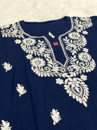 Comfortable Rayon Short Tops - Chikankari official