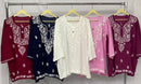 Comfortable Rayon Short Tops - Chikankari official