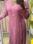 Comfortable Stylish chikankari Soft Kurtis in pastel shades - Chikankari official