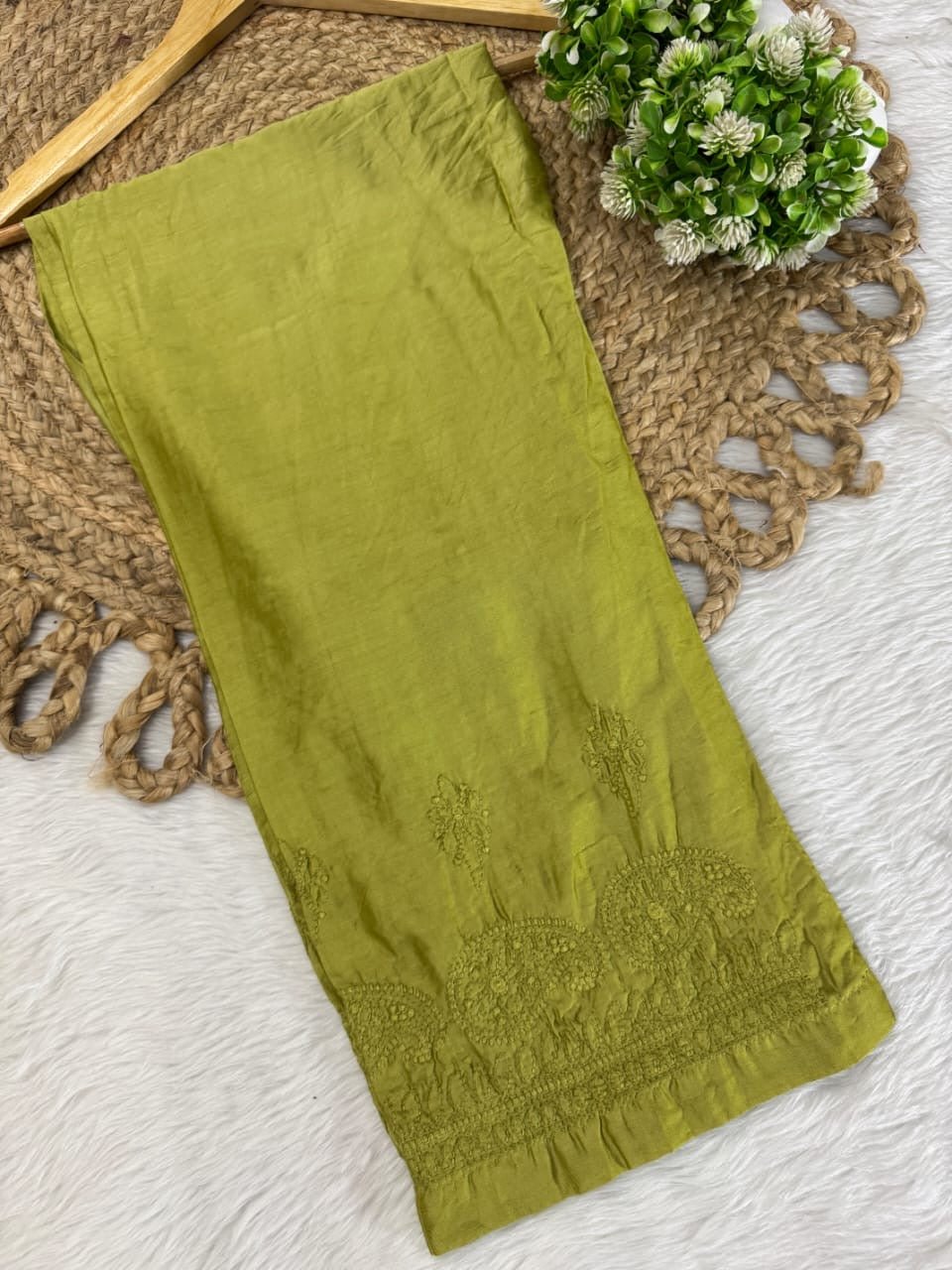 Concept In chanderi kurti with chanderi machine palazo - Chikankari official
