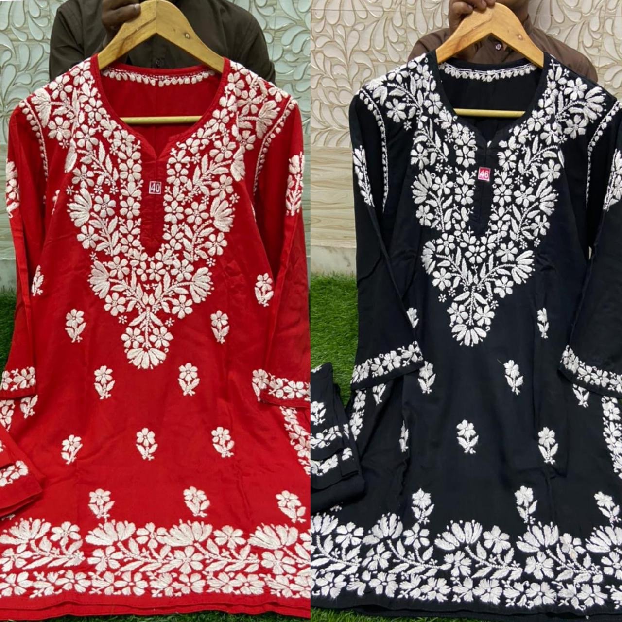 Cool & Fancy Co - rd Set heavy work rayon set - Chikankari official