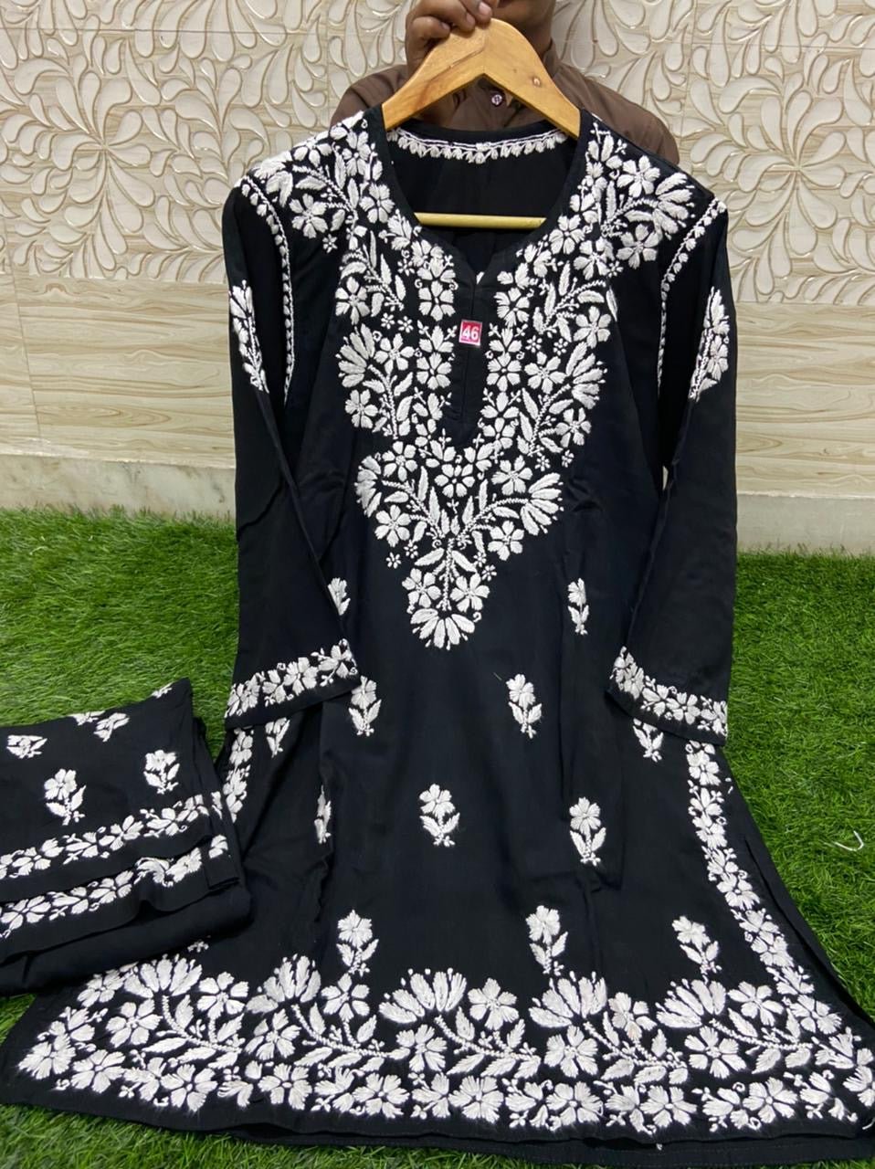 Cool & Fancy Co - rd Set heavy work rayon set - Chikankari official
