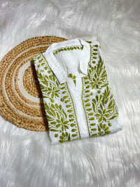 Cotton shirt Breathable Pure Work - Chikankari official