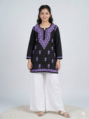 Cotton short color thread Top - Chikankari official