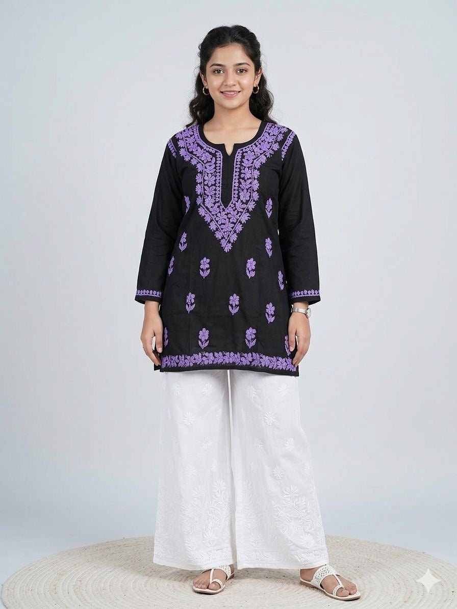 Cotton short color thread Top