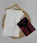 Cotton short color thread Top - Chikankari official