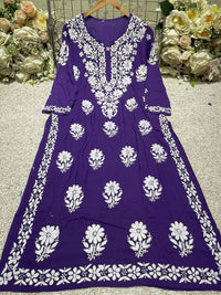 Crafted Buta Pure chikankari Modal hand work - Chikankari official