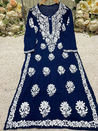 Crafted Buta Pure chikankari Modal hand work - Chikankari official