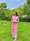 Crafted Buta Pure chikankari Modal hand work - Chikankari official