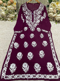 Crafted Buta Pure chikankari Modal hand work - Chikankari official