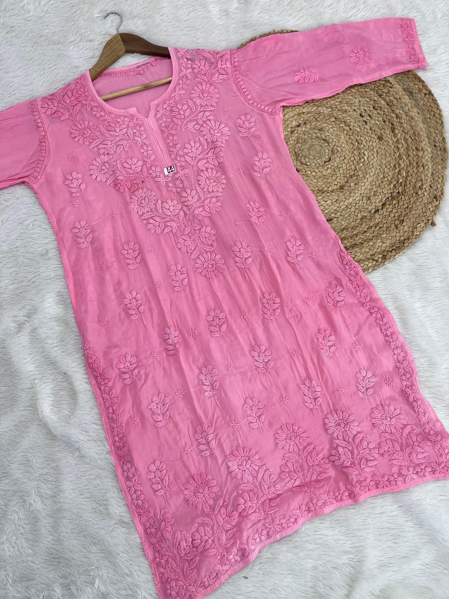 Crape 3D work Article - Chikankari official