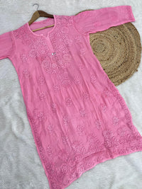 Crape 3D work Article - Chikankari official