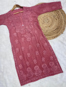 Crape 3D work Article - Chikankari official