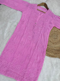 Crape 3D work Article - Chikankari official