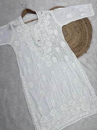 Crape 3D work Article - Chikankari official