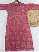 Crape 3D work Article - Chikankari official
