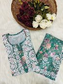 Crape soft Fabric Mul embroidered combo - Chikankari official