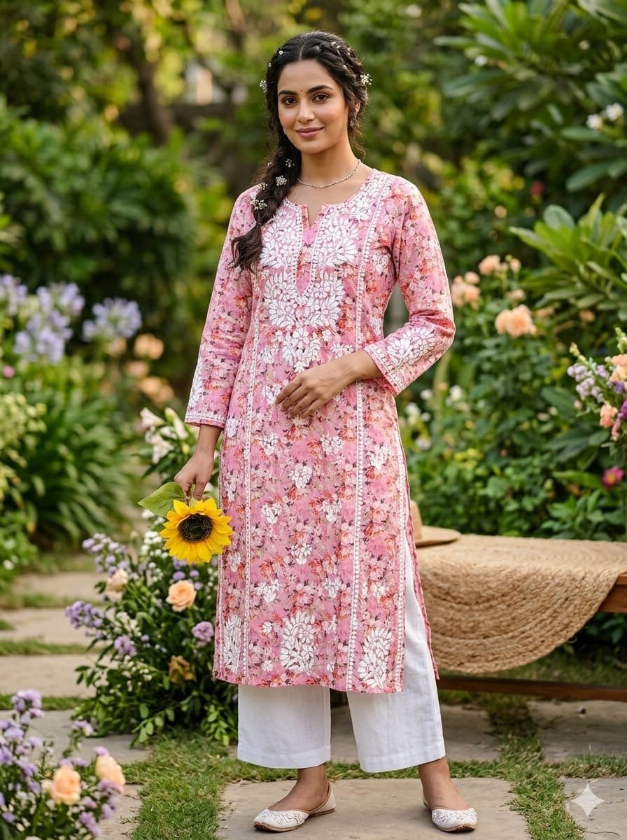 Creap printed Designer kurta