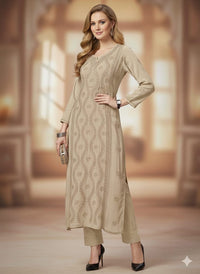 Creap Stylish Kurta - Chikankari official