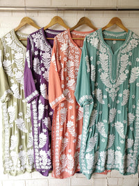 Creepe Silk Heavy work lucknowi Luxury Kurta - Chikankari official