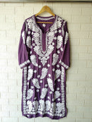 Creepe Silk Heavy work lucknowi Luxury Kurta - Chikankari official