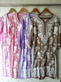 Creepe Silk Heavy work lucknowi Luxury Kurta - Chikankari official