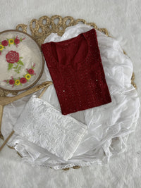 Crochet Mukaish Kurtas - Chikankari official
