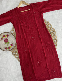 Crochet Mukaish Kurtas - Chikankari official