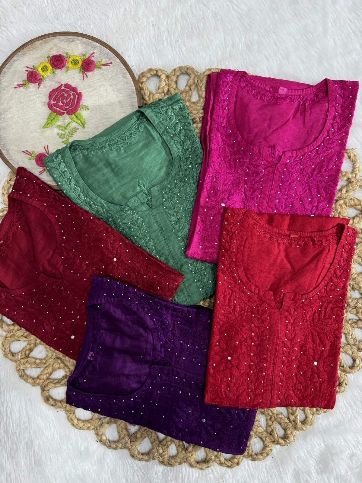 Crochet Mukaish Kurtas - Chikankari official