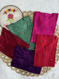 Crochet Mukaish Kurtas - Chikankari official